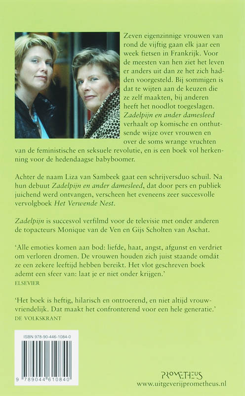 Achterkant van Zadelpijn en ander damesleed