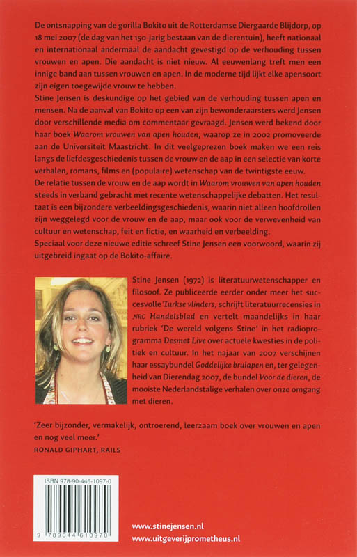 Achterkant van Waarom vrouwen van apen houden