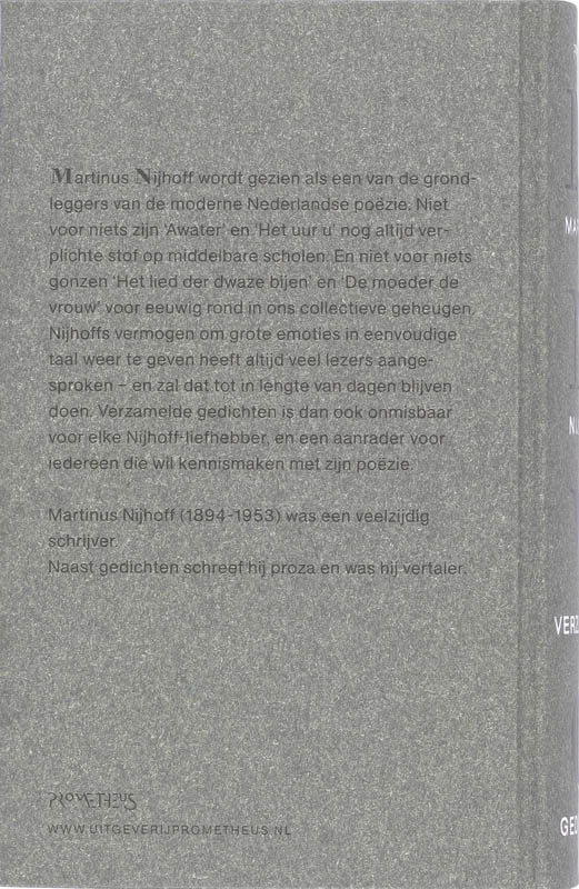 Achterkant van Verzamelde gedichten
