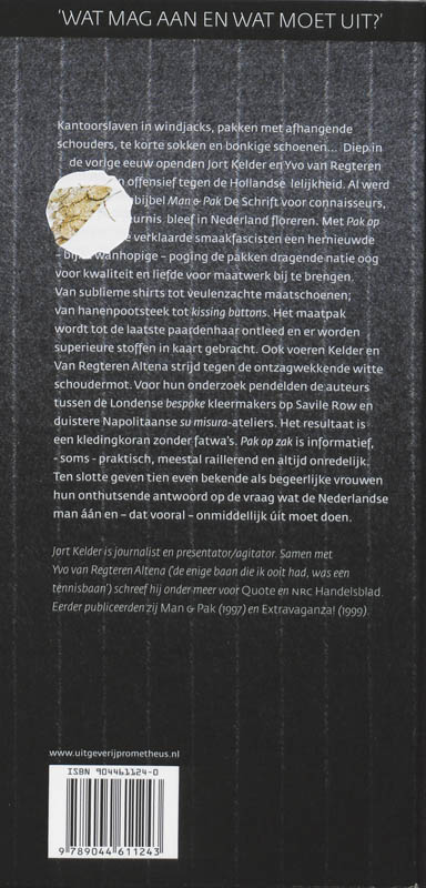 Achterkant van Pak op zak