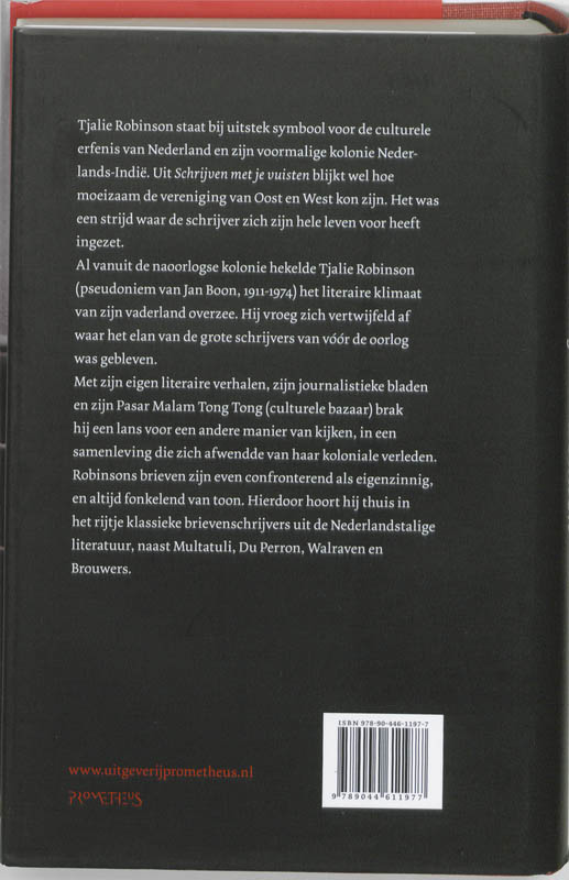 Achterkant van Schrijven met je vuisten