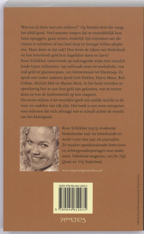 Achterkant van Het eerste miljoen is het moeilijkst