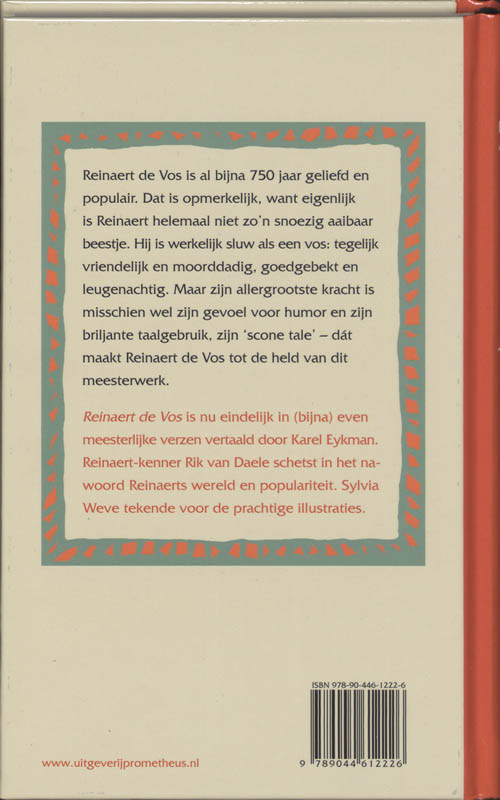Achterkant van Reinaert de Vos