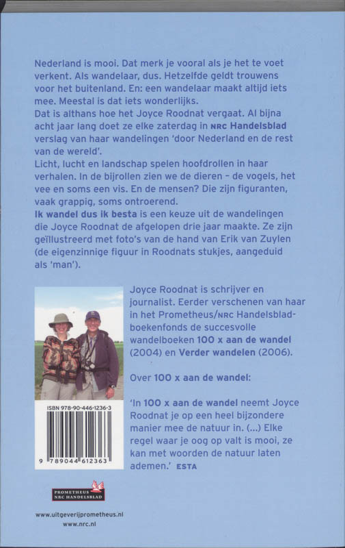 Achterkant van Ik wandel dus ik besta