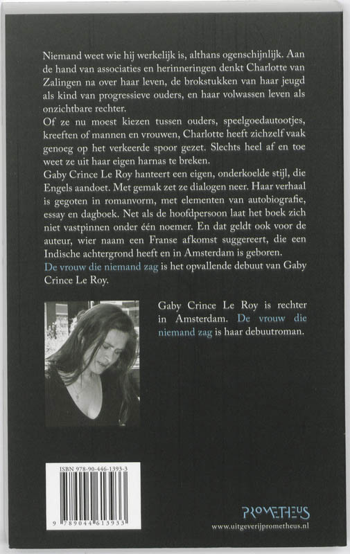 Achterkant van De vrouw die niemand zag