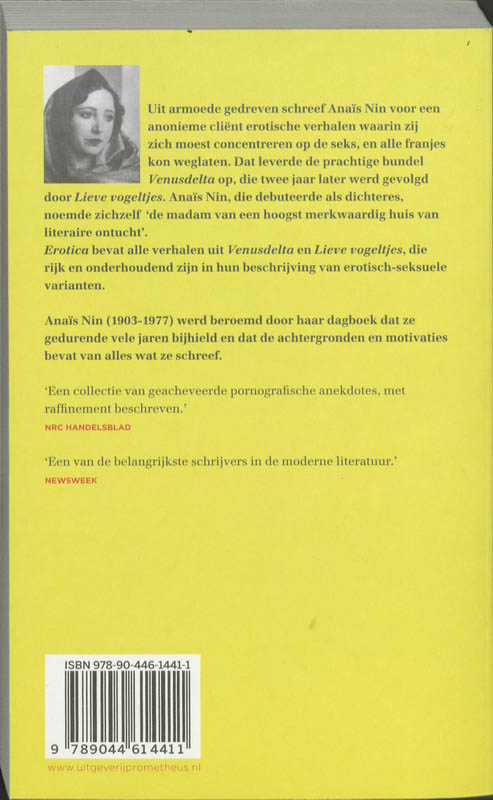 Achterkant van Erotica