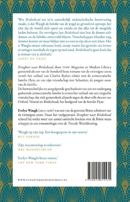 Achterkant van Terugkeer naar Brideshead