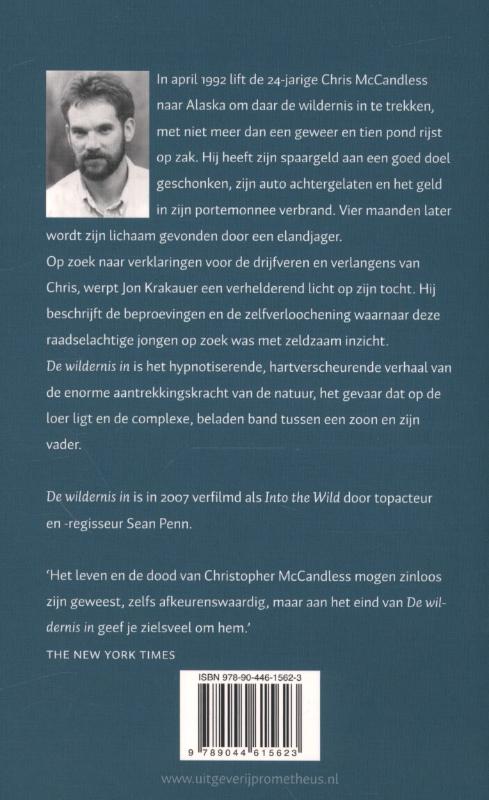 Achterkant van De wildernis in