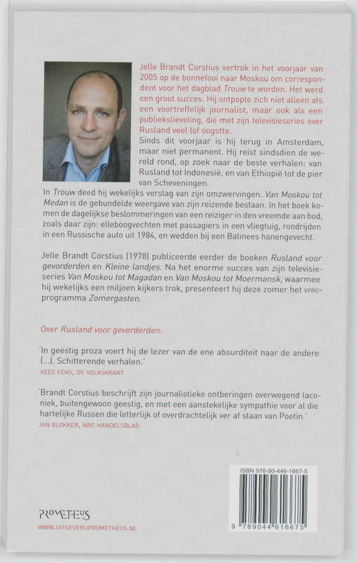 Achterkant van Van Moskou tot Medan
