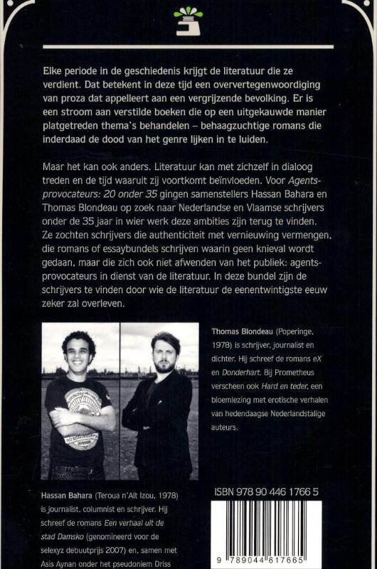 Achterkant van Agents-provocateurs: 20 onder 35