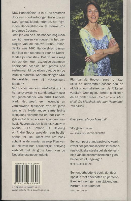Achterkant van Het succes van een kwaliteitskrant
