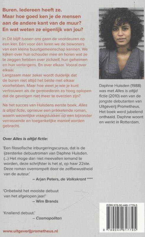 Achterkant van Dit blijft tussen ons