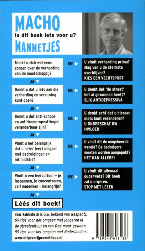 Achterkant van Machomannetjes