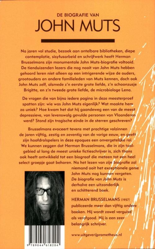 Achterkant van Biografie van John Muts