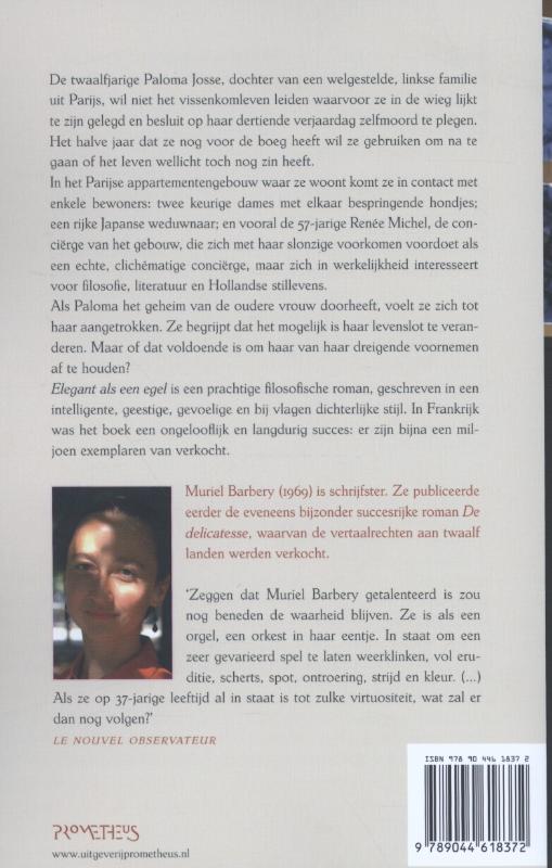 Achterkant van Elegant als een egel