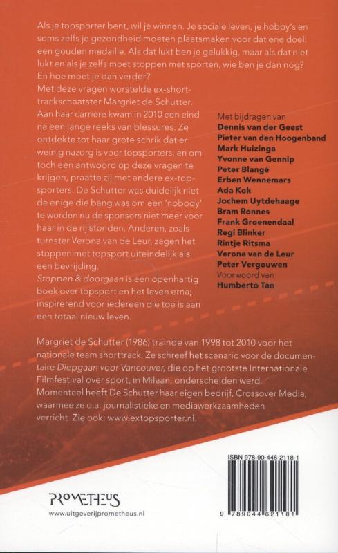 Achterkant van Stoppen & doorgaan