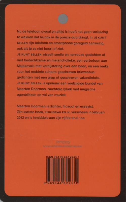 Achterkant van Je kunt bellen