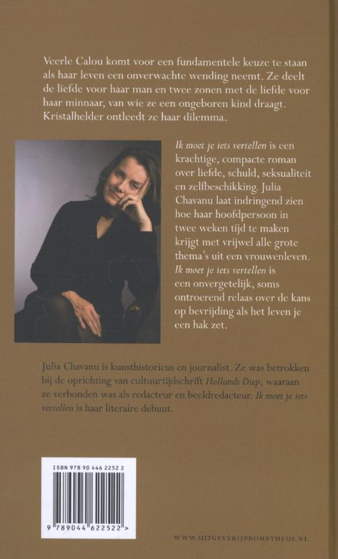 Achterkant van Ik moet je iets vertellen