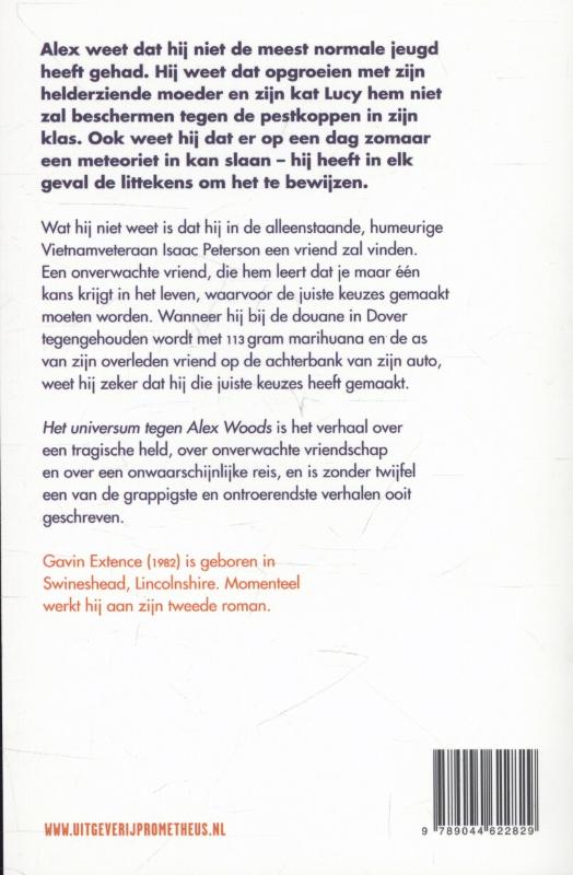 Achterkant van Het universum tegen Alex Woods
