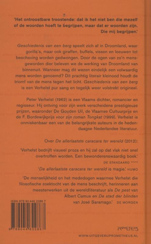 Achterkant van Geschiedenis van een berg