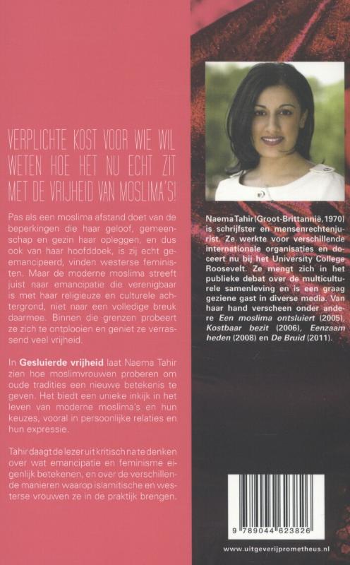 Achterkant van Gesluierde vrijheid