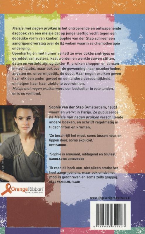 Achterkant van Meisje met negen pruiken