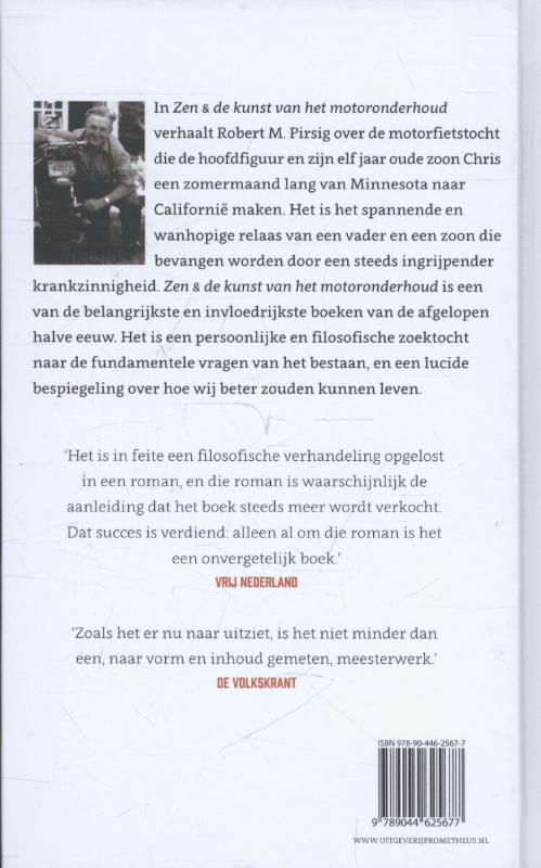 Achterkant van Zen en de kunst van het motoronderhoud