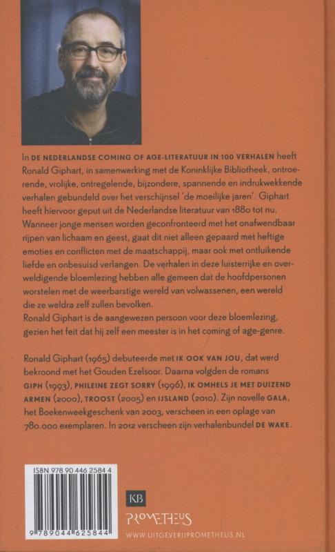 Achterkant van De Nederlandse coming of age-literatuur