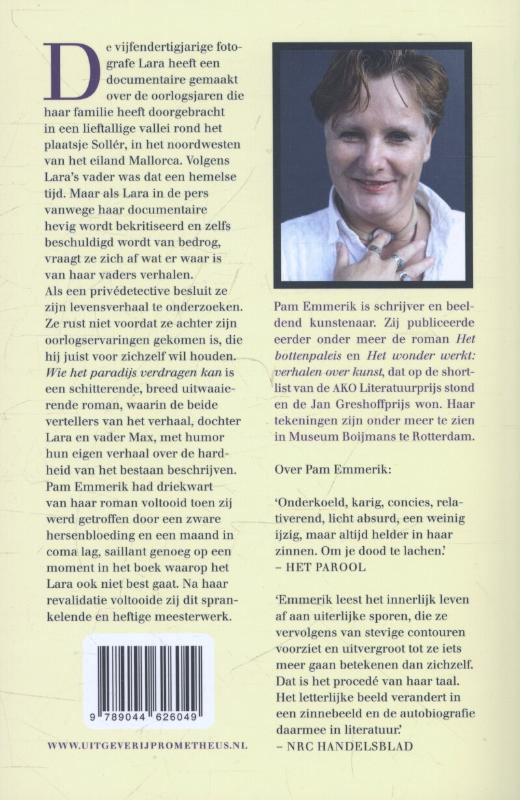 Achterkant van Wie het paradijs verdragen kan