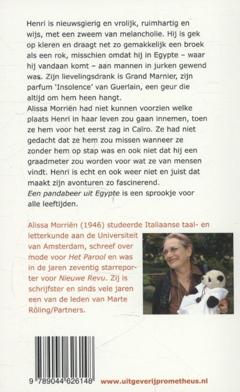 Achterkant van Een pandabeer uit Egypte