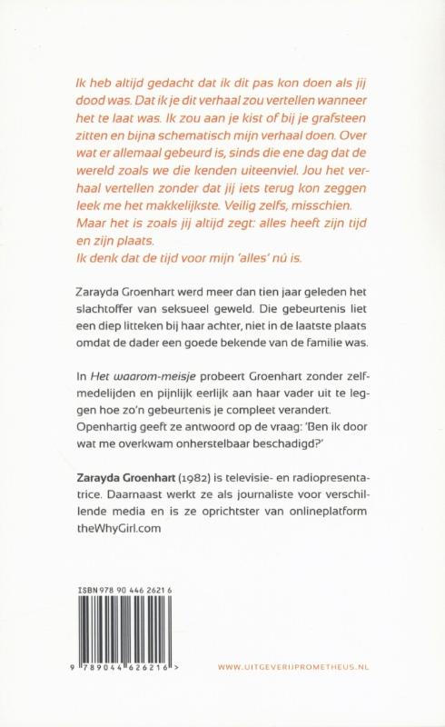 Achterkant van Het waarom-meisje