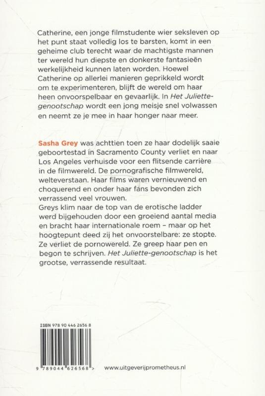 Achterkant van Het Juliette-genootschap