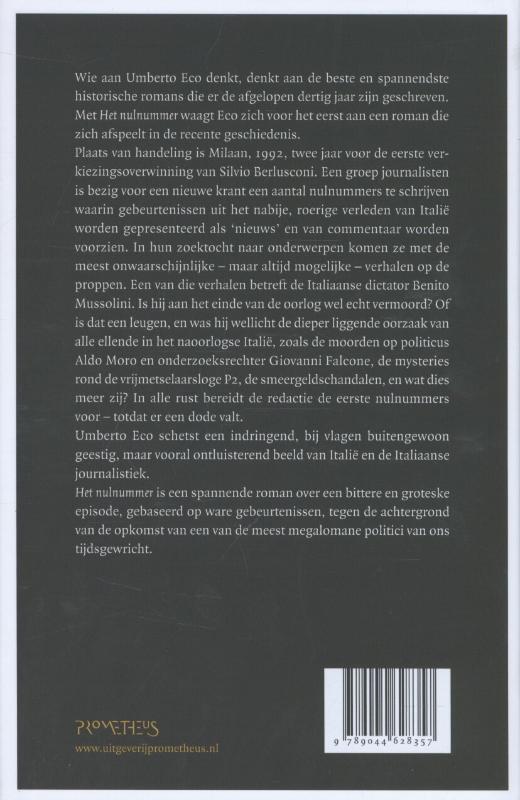 Achterkant van Het nulnummer