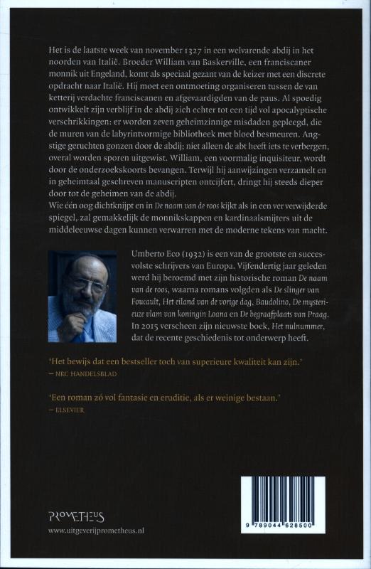 Achterkant van De naam van de roos
