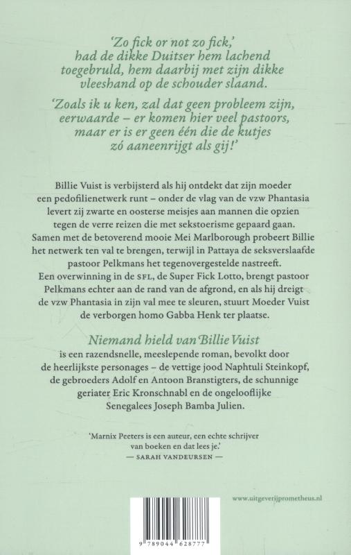 Achterkant van Niemand hield van Billie Vuist