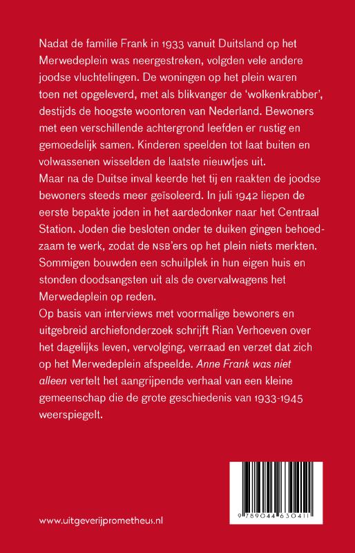 Achterkant van Anne Frank was niet alleen