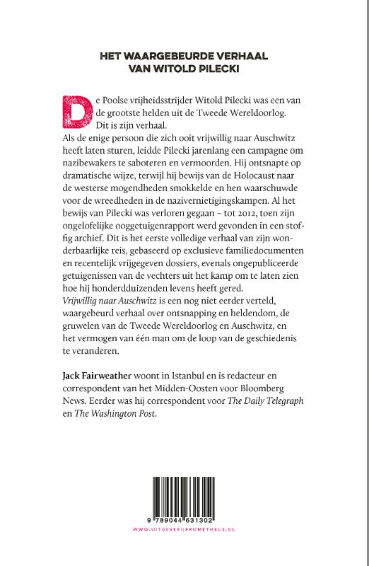 Achterkant van Vrijwillig naar Auschwitz