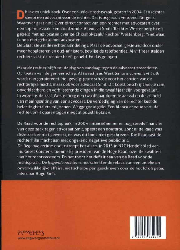 Achterkant van De liegende rechter