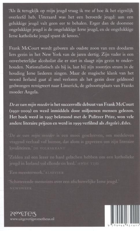 Achterkant van De as van mijn moeder