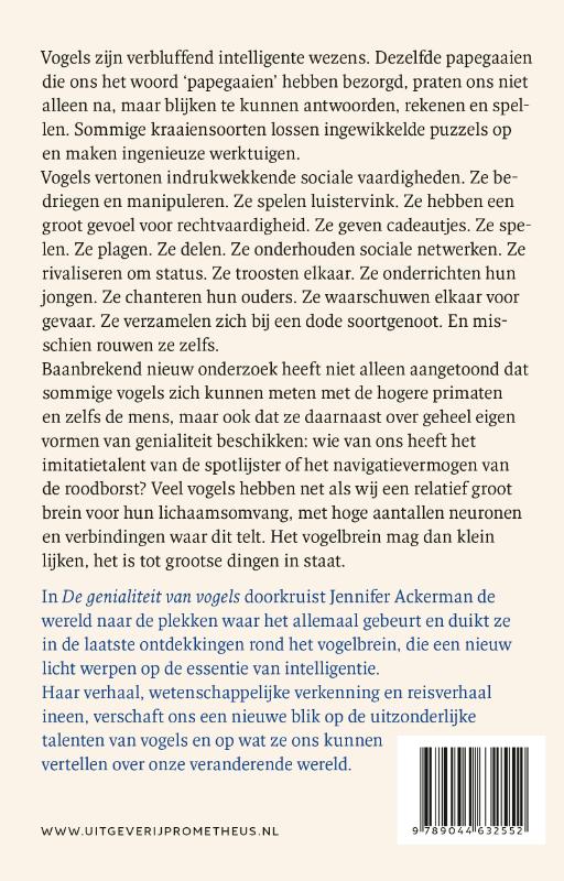 Achterkant van De genialiteit van vogels