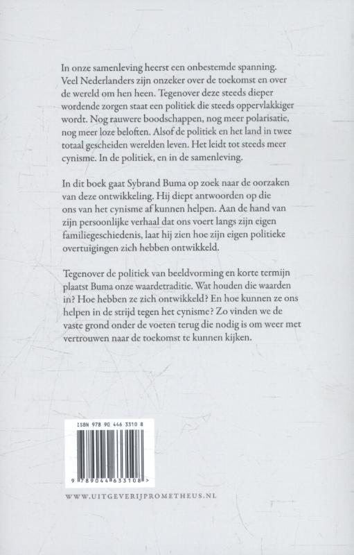 Achterkant van Tegen het cynisme