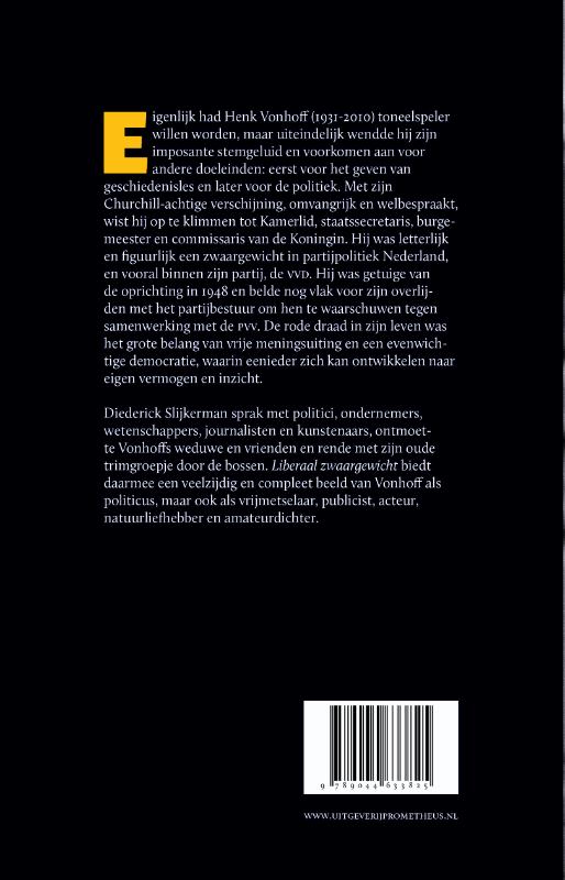 Achterkant van Liberaal zwaargewicht