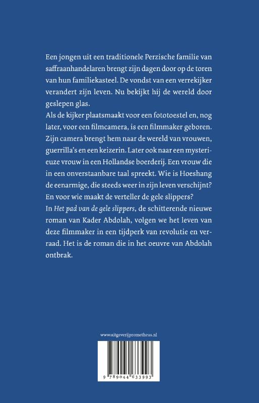 Achterkant van Het pad van de gele slippers