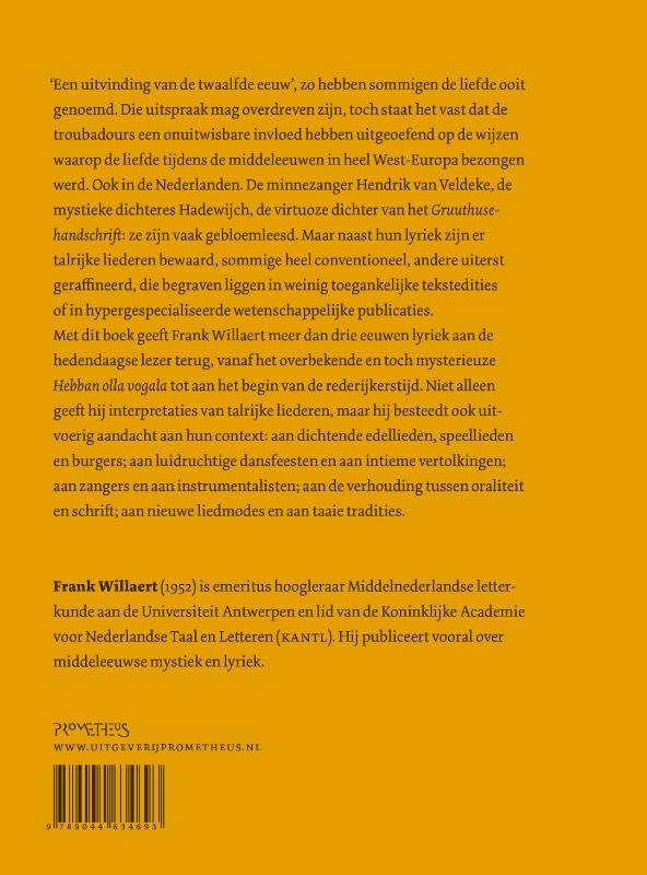 Achterkant van Het Nederlandse liefdeslied in de middeleeuwen