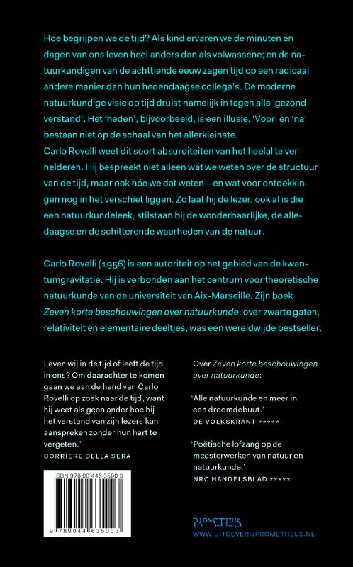 Achterkant van Het mysterie van de tijd