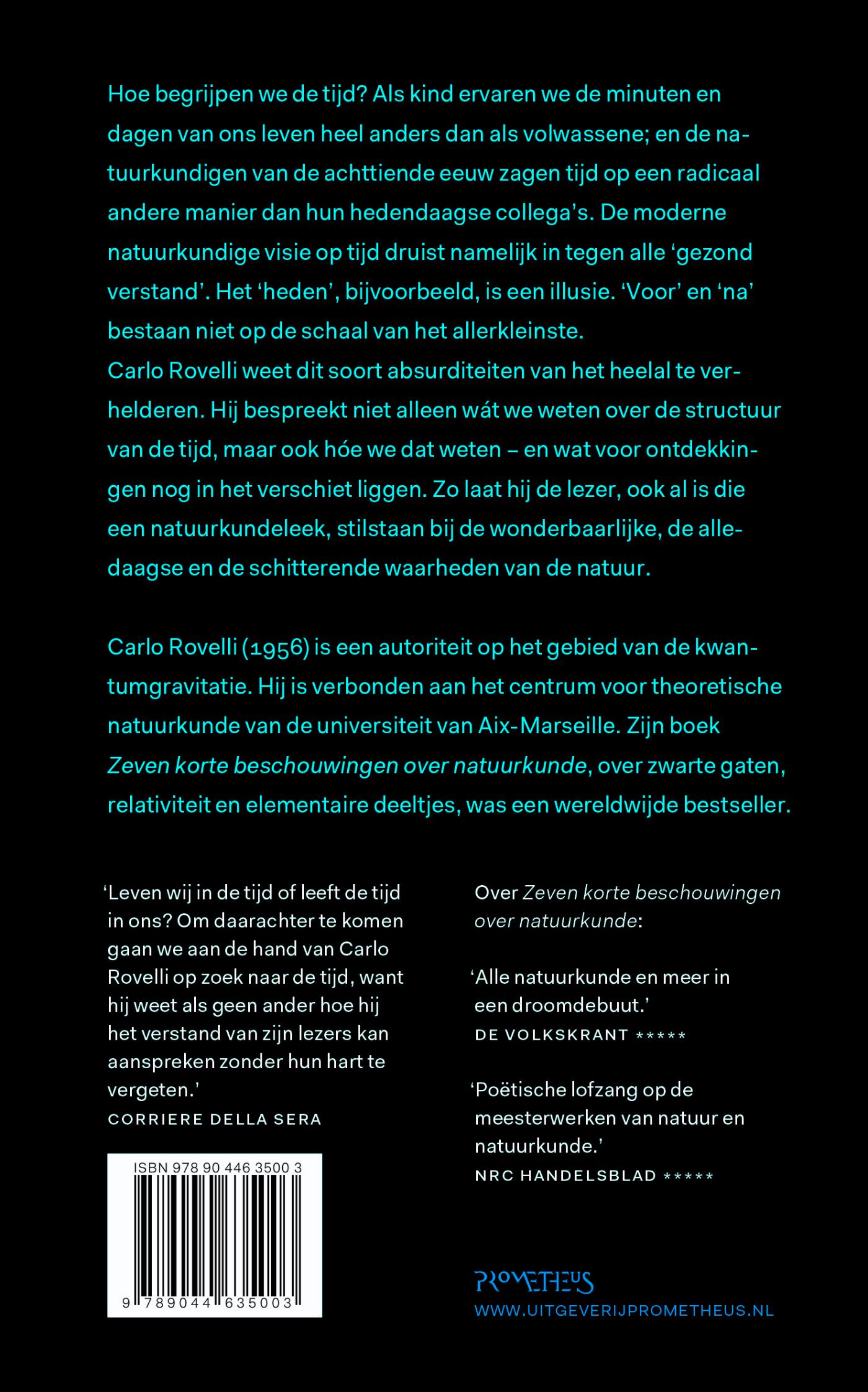Achterkant van Het mysterie van de tijd