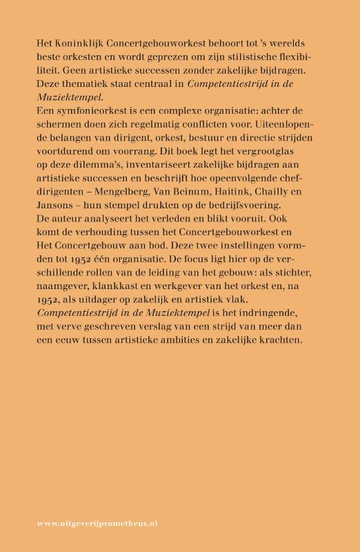 Achterkant van Competentiestrijd in de Muziektempel