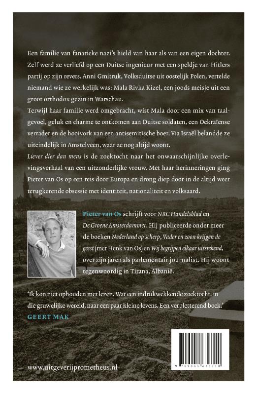 Achterkant van Liever dier dan mens