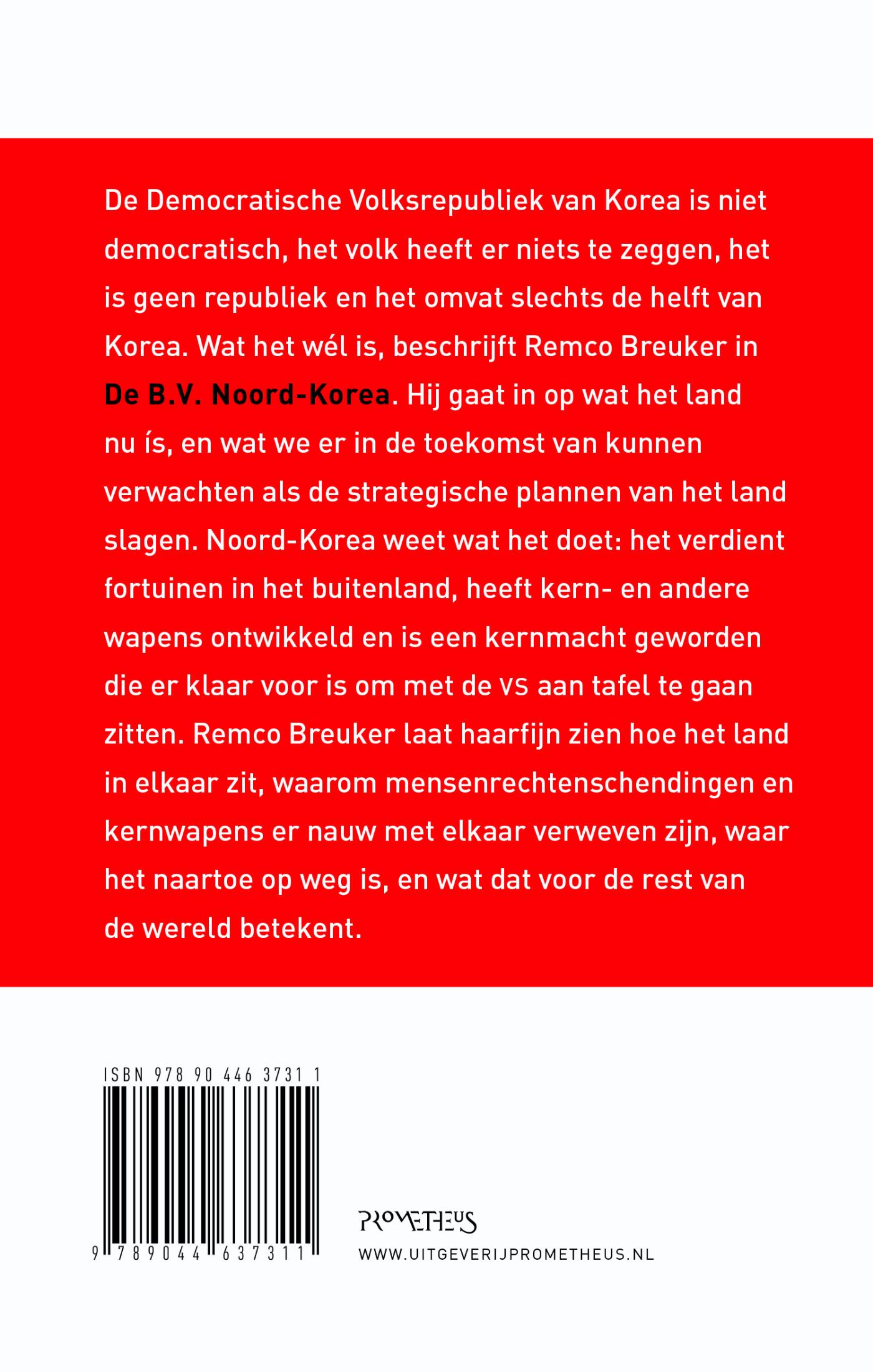 Achterkant van De B.V. Noord-Korea