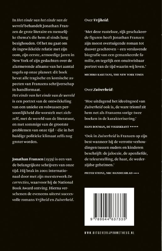 Achterkant van Het einde van het einde van de wereld